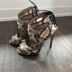 Kurt Geiger Snakeskin Heeled Sandals
